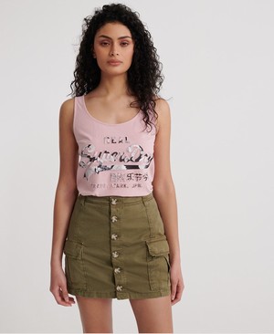 Superdry Vintage Logo Photo Rose Classic Női Mellény Rózsaszín | GEQWC8532